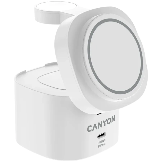 CANYON Stacja OnCharge 405 Qi2 4w1 z ładowarką 65W biała