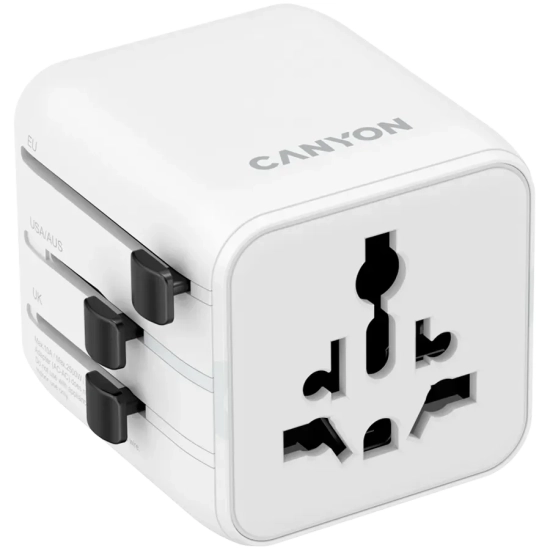 CANYON Adapter podróżny OnTour One EU UK US AUS biały