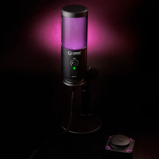 Mikrofon gamingowy LORGAR SMP40 RGB czarny