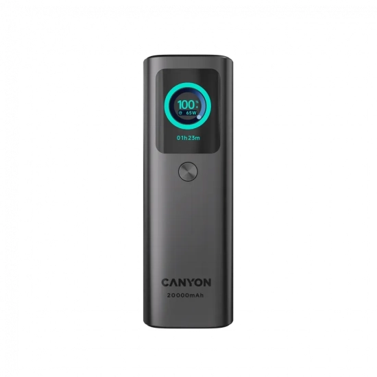 CANYON Powerbank OnPower 265 20000 mAh 165W USB-C ciemnoszary