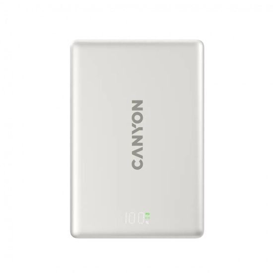 CANYON Powerbank OnPower 511 Magnet. PD 20W 10000mAh Beżowy