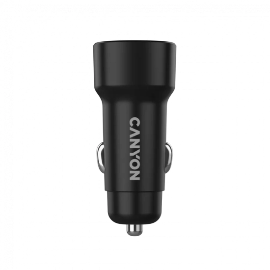 CANYON Ładowarka samochodowa OnDrive 24 24W 2xUSB-A czarna