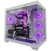 Komputer gamingowy LORGAR ADVANCED PCA201 LRG-PCA201-WH w kolorze biały, z podświetleniem RGB.