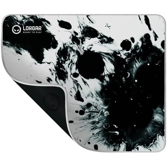 Lorgar Podkładka gamingowa Advanced MPA14L 500×420×3 mm czarno-biała
