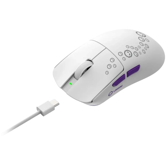 Mysz bezprzewodowa gamingowa Lorgar MSP81W Pro biała PixArt 3950