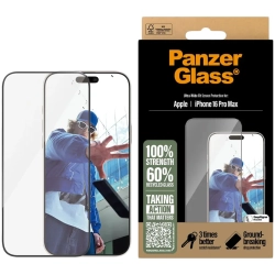 PANZERGLASS Protector iPhone 16 Pro Max, Ultra-Wide Fit