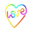 Neon LED RGB Forever Light LOVE w sercu FLRN02 z pilotem