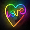 Neon LED RGB Forever Light LOVE w sercu FLRN02 z pilotem