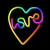 Neon LED RGB Forever Light LOVE w sercu FLRN02 z pilotem