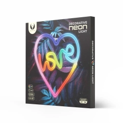 Neon LED RGB Forever Light LOVE w sercu FLRN02 z pilotem