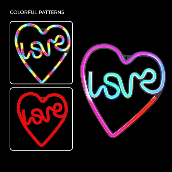 Neon LED RGB Forever Light LOVE w sercu FLRN02 z pilotem