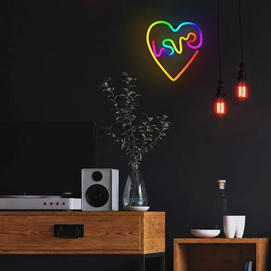 Neon LED RGB Forever Light LOVE w sercu FLRN02 z pilotem