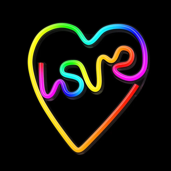 Neon LED RGB Forever Light LOVE w sercu FLRN02 z pilotem
