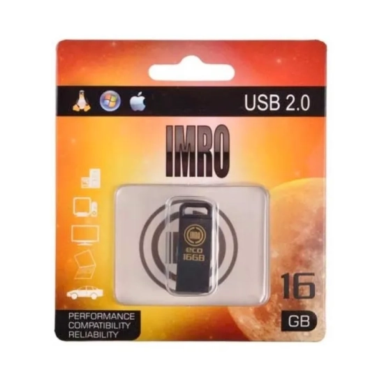 Pendrive Imro Black Black/16G 16GB USB 2.0 w czarnym wariancie.