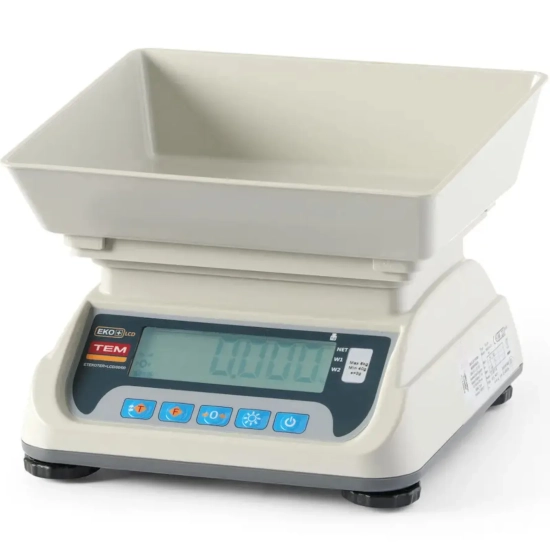 Waga sklepowa TEM ECO+ TEKO+LCD06C-P1-B1 z legalizacją i RS232, 6 kg / 2 g