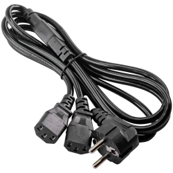 AKYGA Kabel zasilający Y rozdzielacz Akyga AK-PC-04A CCA 3x0.5mm² CEE 7/7