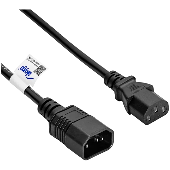 Przedłużacz zasilania Akyga AK-PC-07A C13/C14 3 m