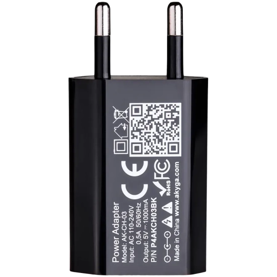Ładowarka sieciowa Akyga AK-CH-03BK USB-A 5 W czarna