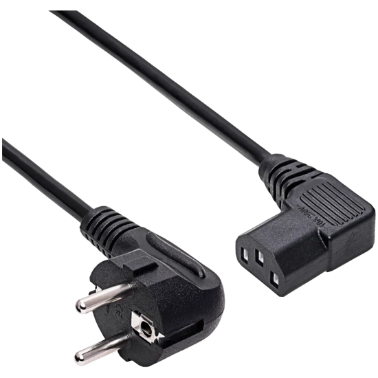 AKYGA Kabel zasilający kątowy Akyga AK-PC-12A CCA 3x0.75mm² CEE 7/7 / IEC