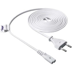 Kabel zasilający Akyga AK-RD-06A IEC C7 1,5 m biały