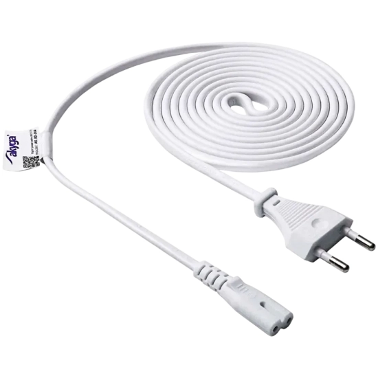 Kabel zasilający Akyga AK-RD-06A IEC C7 1,5 m biały