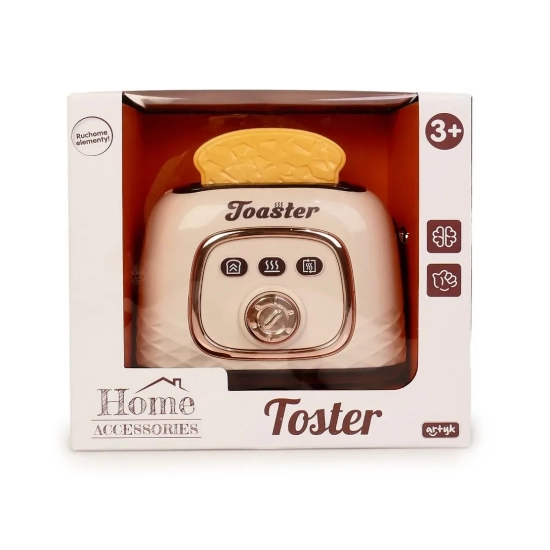 Zabawkowy toster Artyk Home z grzankami