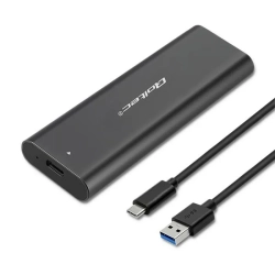 Obudowa Qoltec 50311 M.2 SATA NGFF USB-C; widoczny dokładny wariant produktu w kolorze Czarny. Obudowa Qoltec 50311 M.2 SATA NGFF USB-C; widoczny dokładny wariant produktu w kolorze Czarny.