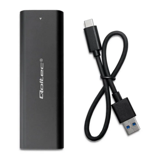 Qoltec Obudowa 50311 M.2 SATA NGFF USB-C