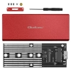 Qoltec Obudowa 51831 M.2 SATA USB 3.0 czerwony