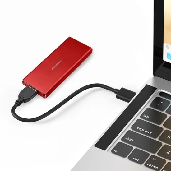 Qoltec Obudowa 51831 M.2 SATA USB 3.0 czerwony