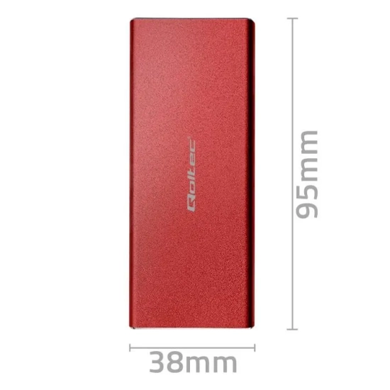 Qoltec Obudowa 51831 M.2 SATA USB 3.0 czerwony