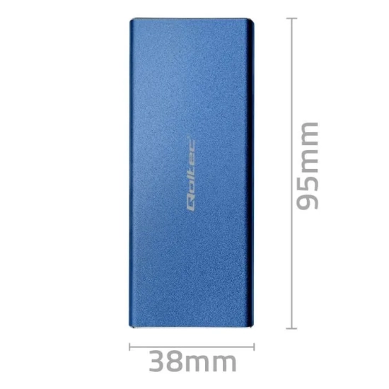 Qoltec Obudowa 51832 M.2 SATA USB 3.0 niebieski