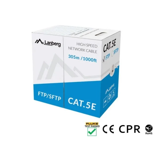 Lanberg Kabel LAN Cat.5e F/UTP 305 m CU LCF5-11CU-0305-S