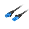 Lanberg patchcord S/FTP kat. 6A 0.5 m czarny LSZH CCA PCF6A-10CC-0050-BK