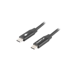 Czarny kabel Lanberg CA-CMCM-40CU-0018-BK USB-C do USB-C o długości 1,8 m. Czarny kabel Lanberg CA-CMCM-40CU-0018-BK USB-C do USB-C o długości 1,8 m.