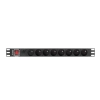 Lanberg Listwa PDU PDU-08E-0200-BK 8 gniazd 1U 2 m