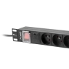 Lanberg Listwa PDU PDU-08E-0200-BK 8 gniazd 1U 2 m