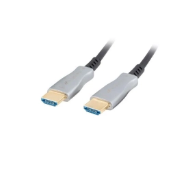 Aktywny optyczny kabel HDMI 2.0 Lanberg AOC 50 m, model CA-HDMI-20FB-0500-BK, z końcówkami HDMI Typ A. Aktywny optyczny kabel HDMI 2.0 Lanberg AOC 50 m, model CA-HDMI-20FB-0500-BK, z końcówkami HDMI Typ A.