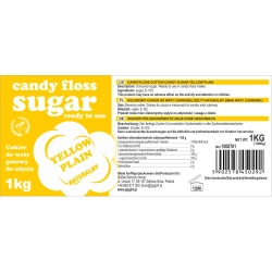 GSG24 Kolorowy cukier do waty cukrowej żółty naturalny smak waty cukrowej