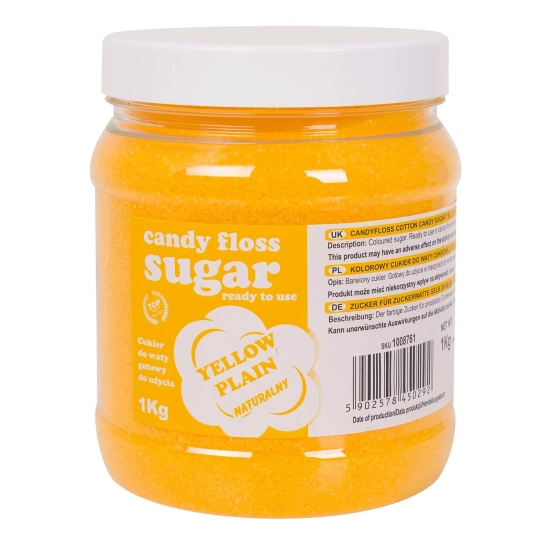 GSG24 Kolorowy cukier do waty cukrowej żółty naturalny smak waty cukrowej