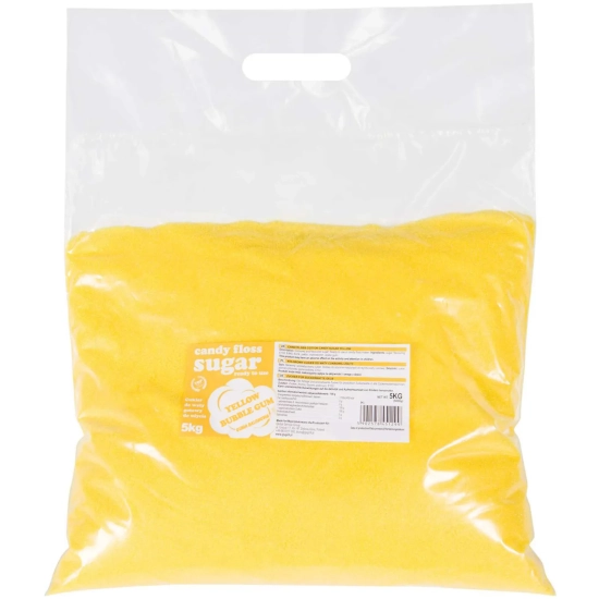 GSG24 Kolorowy cukier do waty cukrowej żółty o smaku gumy balonowej 5kg