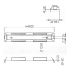 PRO-LINE Separator ogranicznik parkingowy z taśmą odblaskową 840x105x150mm
