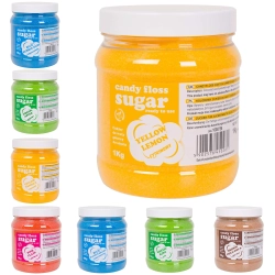 GSG24 Kolorowy smakowy cukier do waty cukrowej ZESTAW 8 x 1 kg