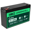 Akumulator Green Cell AGM01, wariant AGM VRLA 6 V 12 Ah, złącze Faston 187 (F1).