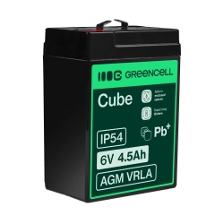 Zdjęcie główne produktu Akumulator AGM Green Cell AGM02 6V 4,5Ah; wariant AGM02, EAN 5902701411480.