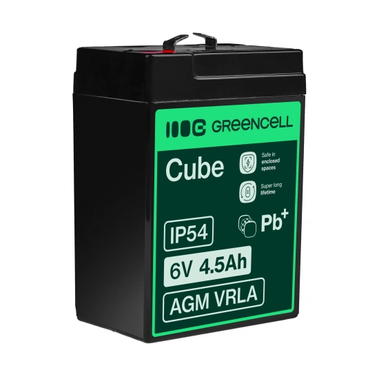 Zdjęcie główne produktu Akumulator AGM Green Cell AGM02 6V 4,5Ah; wariant AGM02, EAN 5902701411480.