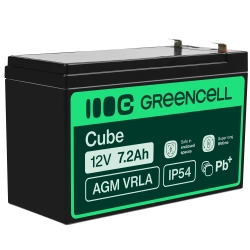 Akumulator Green Cell AGM05, wariant AGM VRLA 12 V 7,2 Ah, złącze Faston 250 (F2).