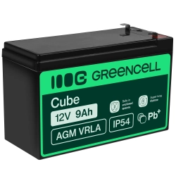 Akumulator Green Cell AGM06, wariant AGM VRLA 12 V 9 Ah, złącze Faston 250 (F2). Akumulator Green Cell AGM06, wariant AGM VRLA 12 V 9 Ah, złącze Faston 250 (F2).