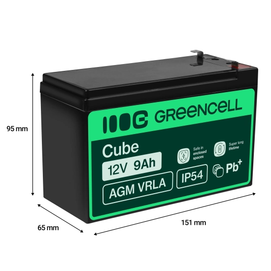 Green Cell Akumulator AGM06 12 V 9 Ah AGM