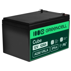 Akumulator Green Cell AGM07, wariant AGM VRLA 12 V 12 Ah, złącze Faston 250 (F2).